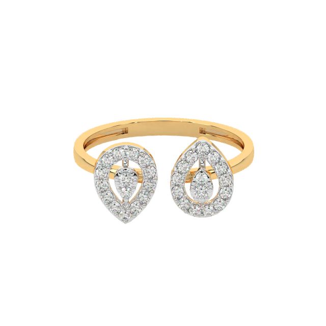 Halo Diamond Dainty Ring